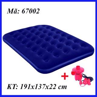 Đệm hơi Nệm hơi Bestway cỡ đôi 67002 kèm bơm hơi bảo hành dài hạn.