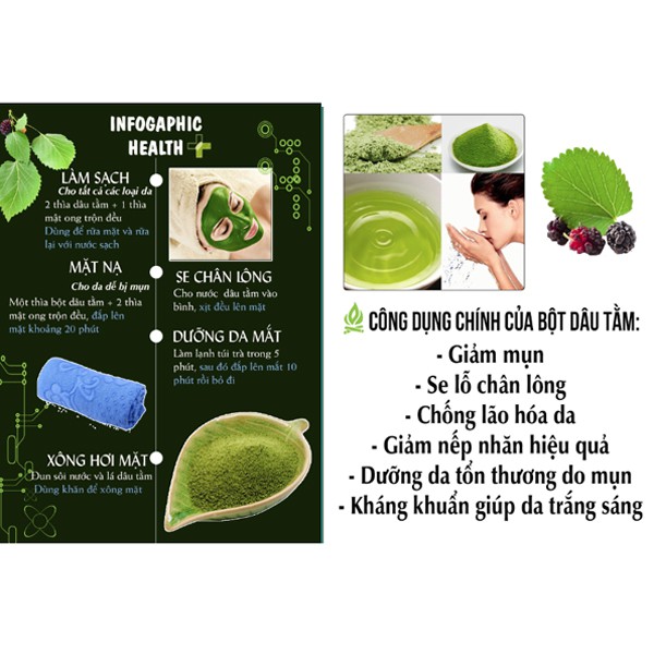 Bột Lá Dâu Nguyên Chất 100g