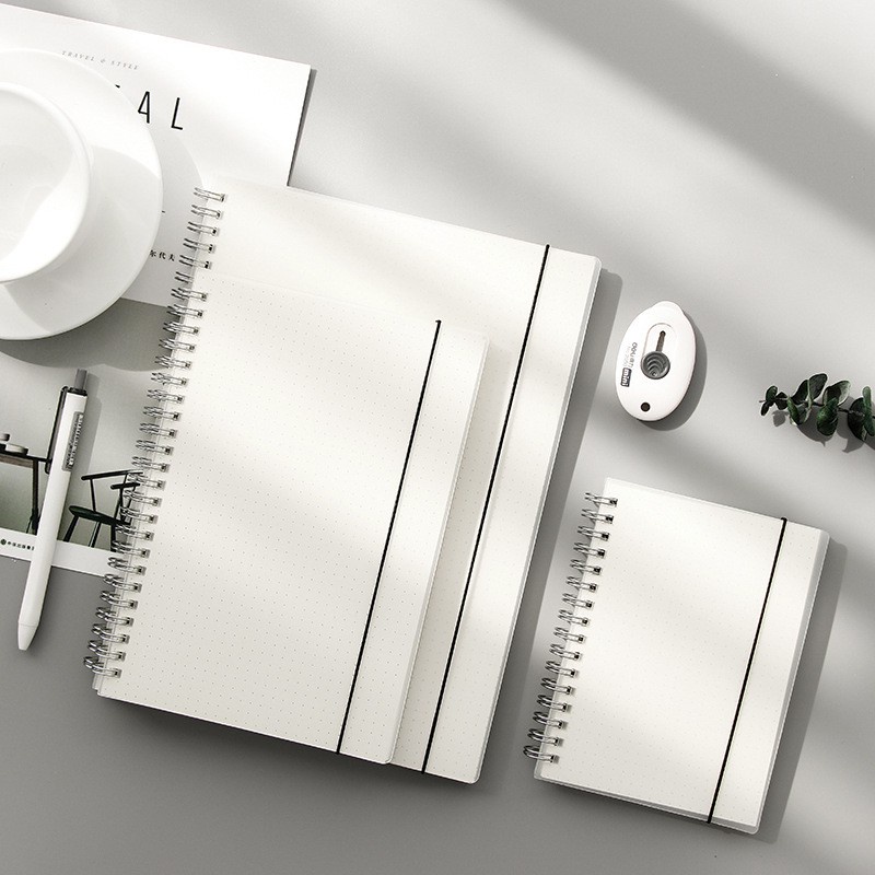 Sổ Lò Xo Bìa Trong Suốt B5, A5, A6 có dây 160 trang làm bullet journal planner học sinh sinh viên gocnhocuaco