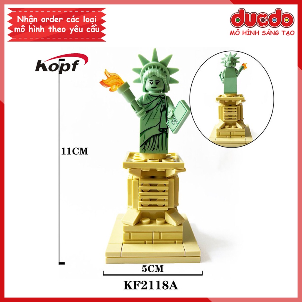 Minifigures tượng nữ thần tự do Statue of Liberty - Đồ chơi Lắp ghép Xếp hình Mini Mô hình Kopf KF2118A
