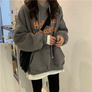 (Có sẵn màu cam) ORDER ÁO HOODIE NỈ BÔNG ULZZANG