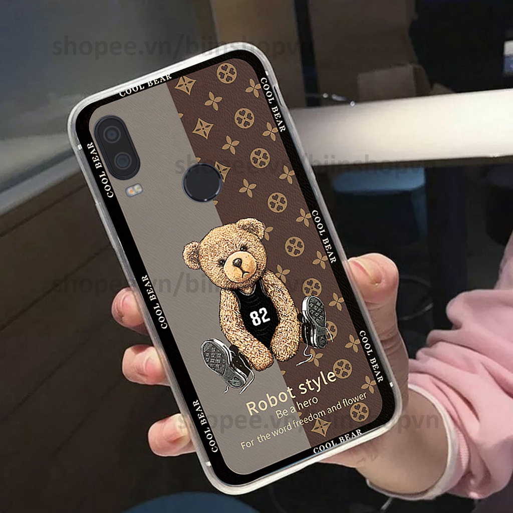 Ốp Vsmart Active 1 / Active 1 Plus / Active 1+ hình gấu bear brick đẹp độc lạ, thời trang, cá tính