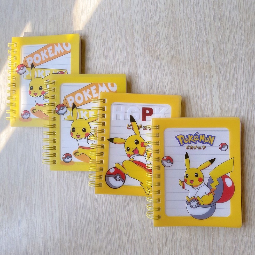 Sổ tay cute pikachu ghi chép từ vựng từ mới tiện dụng 80 trang bìa nhựa - 1 quyển - TZ102111HN
