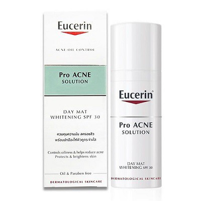 Kem Dưỡng Trắng Da Giảm Mụn Eucerin ProAcne Day Mat Whitening SPF30 50ml