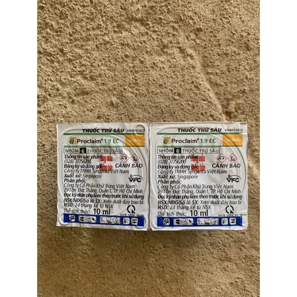 Proclaim 1,9EC- 1 vỉ 4 cốc. -chuyên dùng cho dùng cho cây lan, cây hoa, ngô…