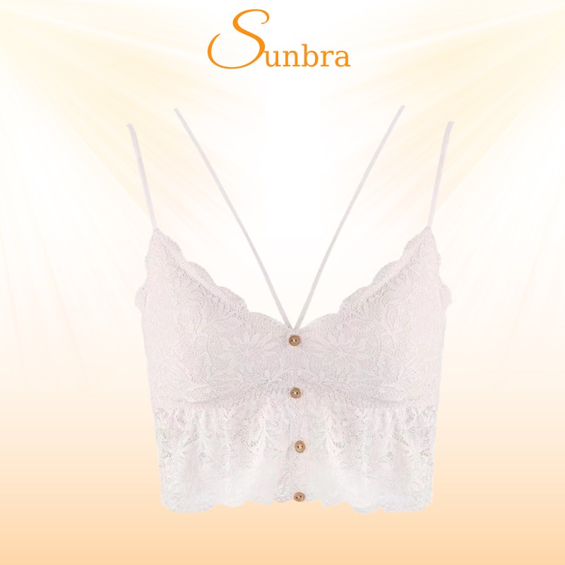 Áo Bra Ren Hoa 4 Khuy Mềm Mại Siêu Thời Trang SUNBRA 9965