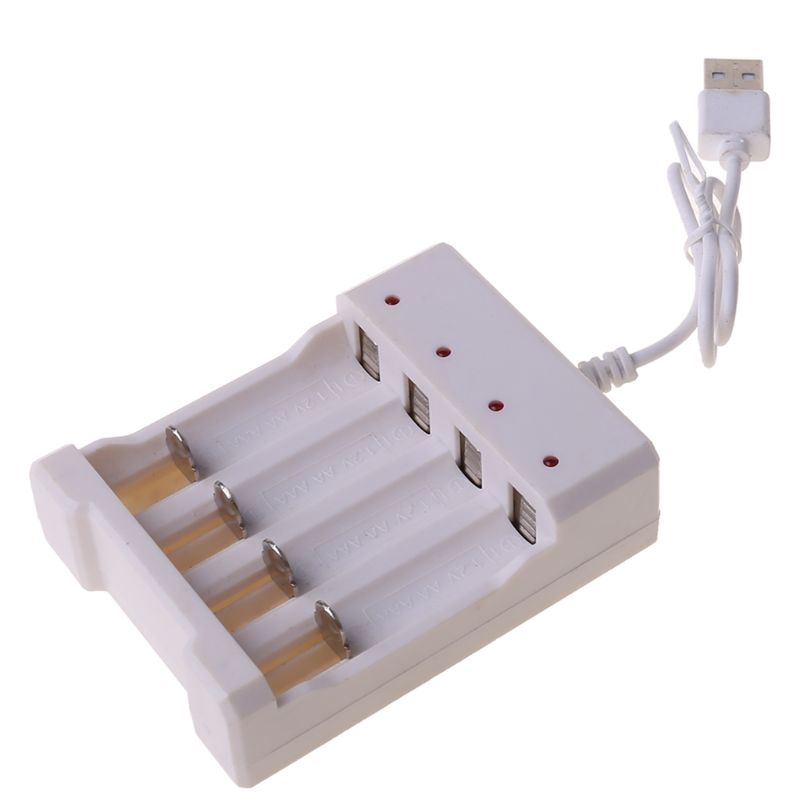 Thiết Bị Sạc Pin AA AAA 4 Cổng USB Thông Dụng