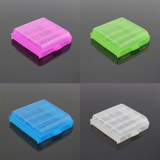 [CHOO] Plastic Battery Case Storage Box AA/AAA Battery Transparent Box Container Organizer Case - Red