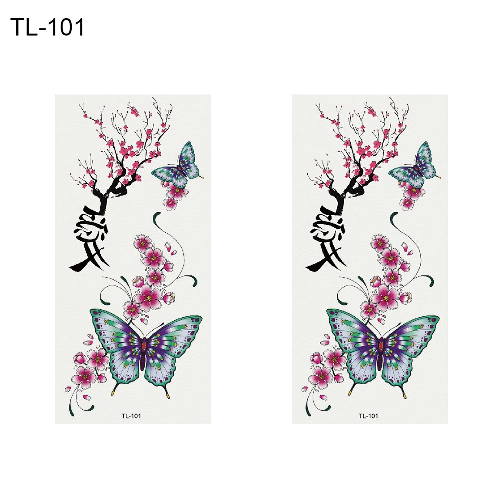 2 Sheets Women Sexy Flower Temporary Tattoo Sticker Body Decor Decal Waterproof K03