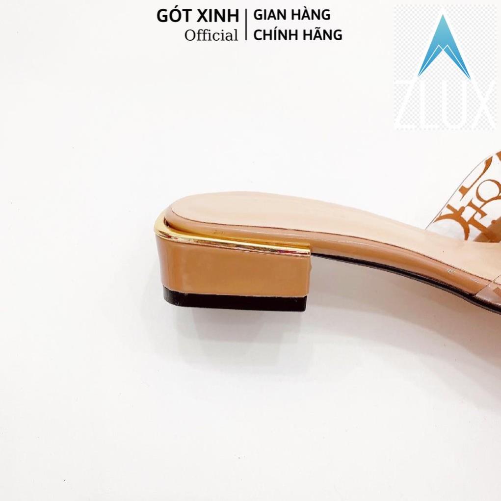 🤺 Dép cao gót nữ GÓT XINH D10 quai nơ mika trong cao 2cm 🤺