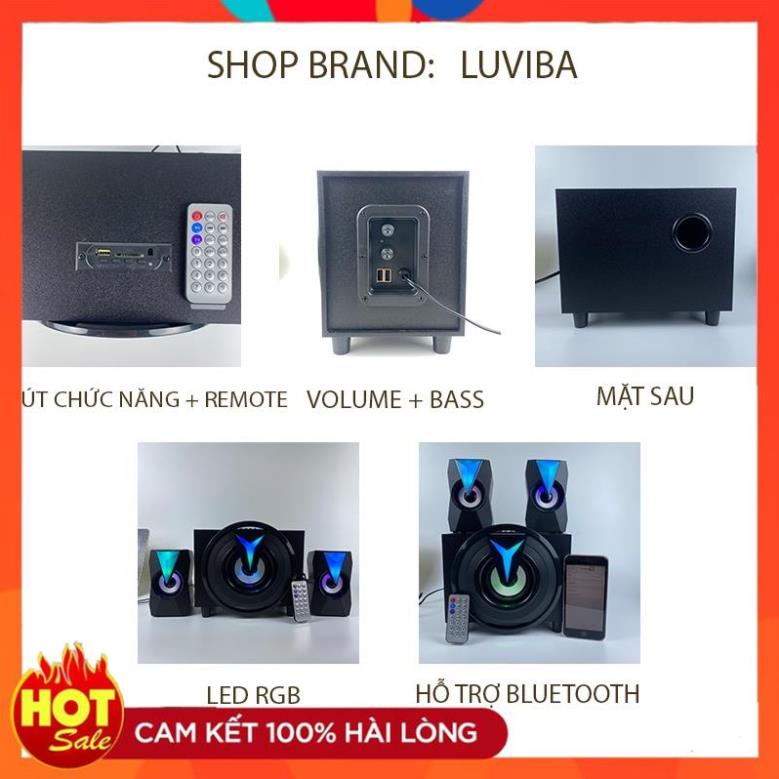 [Xịn] Loa bluetooth vi tính máy tính để bàn bass mạnh mini cây để bàn mini đẹp chất có dây giá rẻ LUVIBA K10