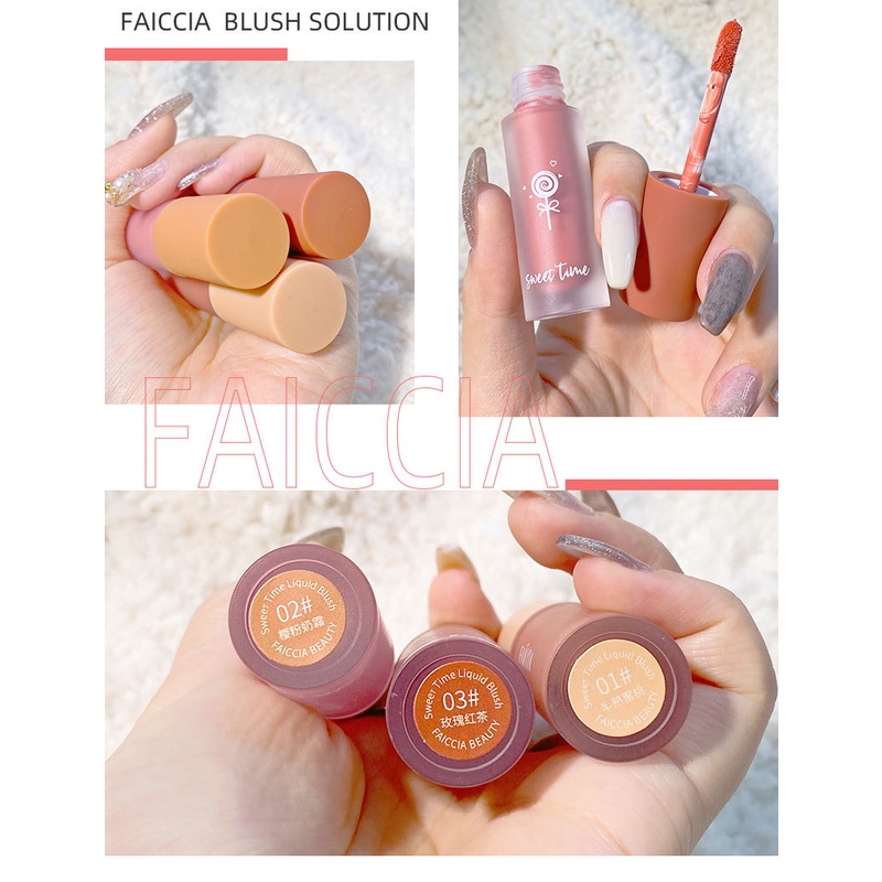 [Hàng mới về] Thỏi Má Hồng Dạng Lỏng Faiccia Tông Màu Hồng Đào Trang Điểm Đa Năng | BigBuy360 - bigbuy360.vn