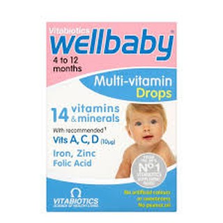 Vi.ta.min t.ổ.ng hợp n.h.ỏ giọt Wellbaby  4 -12 tháng tuổi 30ml (date 8.2020)
