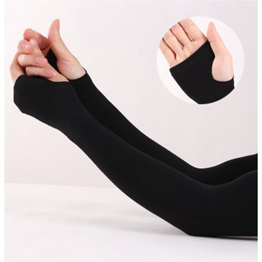 Găng tay chống nắng vải thun co giãn xỏ ngón Slim Aquax thấm hút mồ hôi nhiều màu Arrowshop