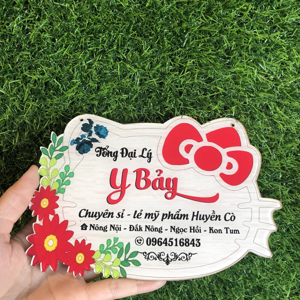 Bảng hiệu shop hình hoa