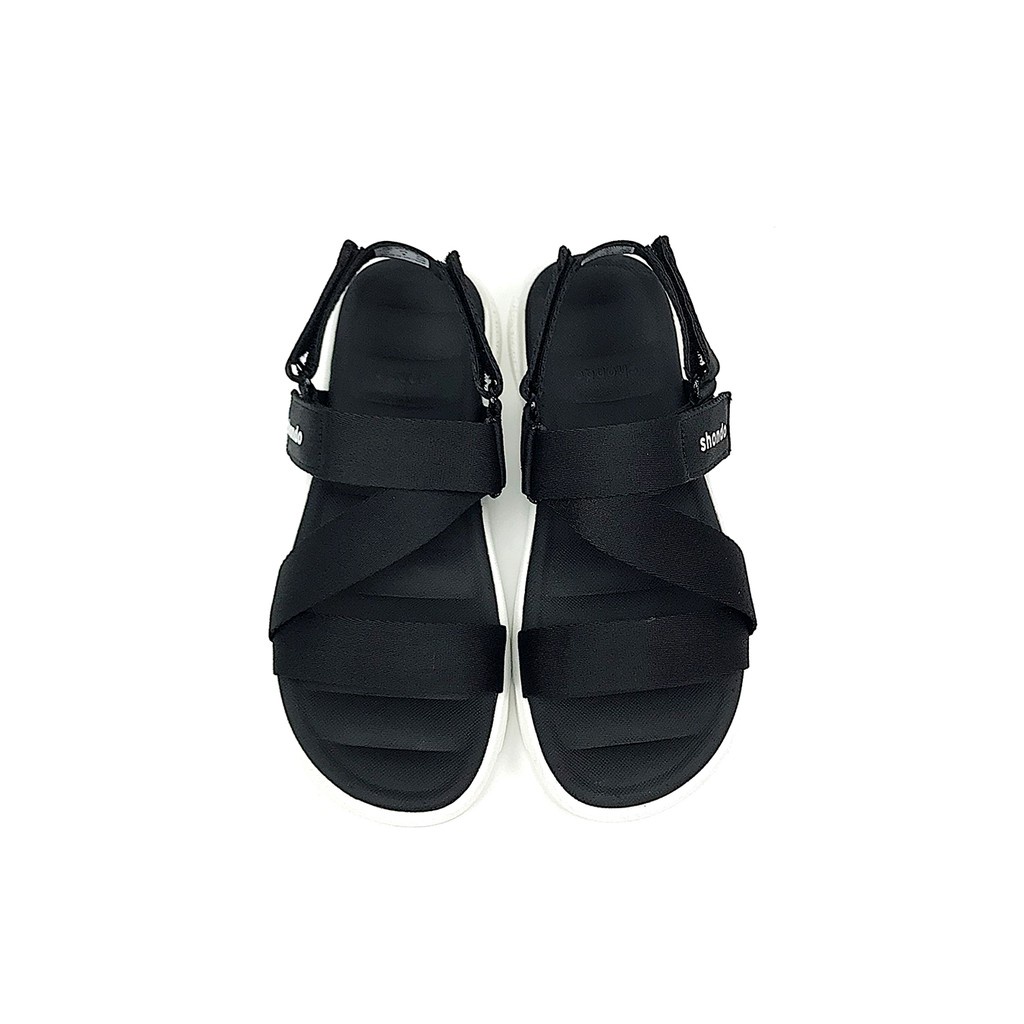 Giày Sandals SHONDO F6 Sport Quai Đen Đế Trắng F6S003