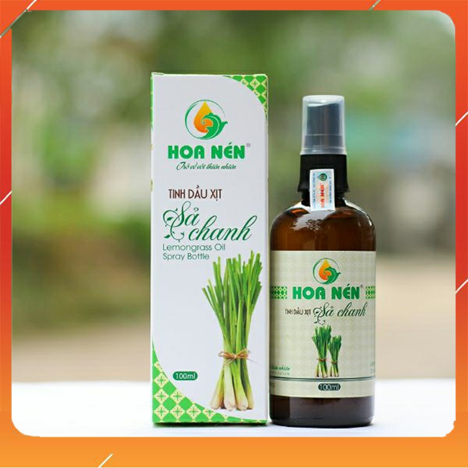 Tinh dầu xịt phòng sả chanh Hoa Nén 100ml_Tinh dầu khử mùi, tạo hương thơm, đuỗi côn trùng hiệu quả, an toàn