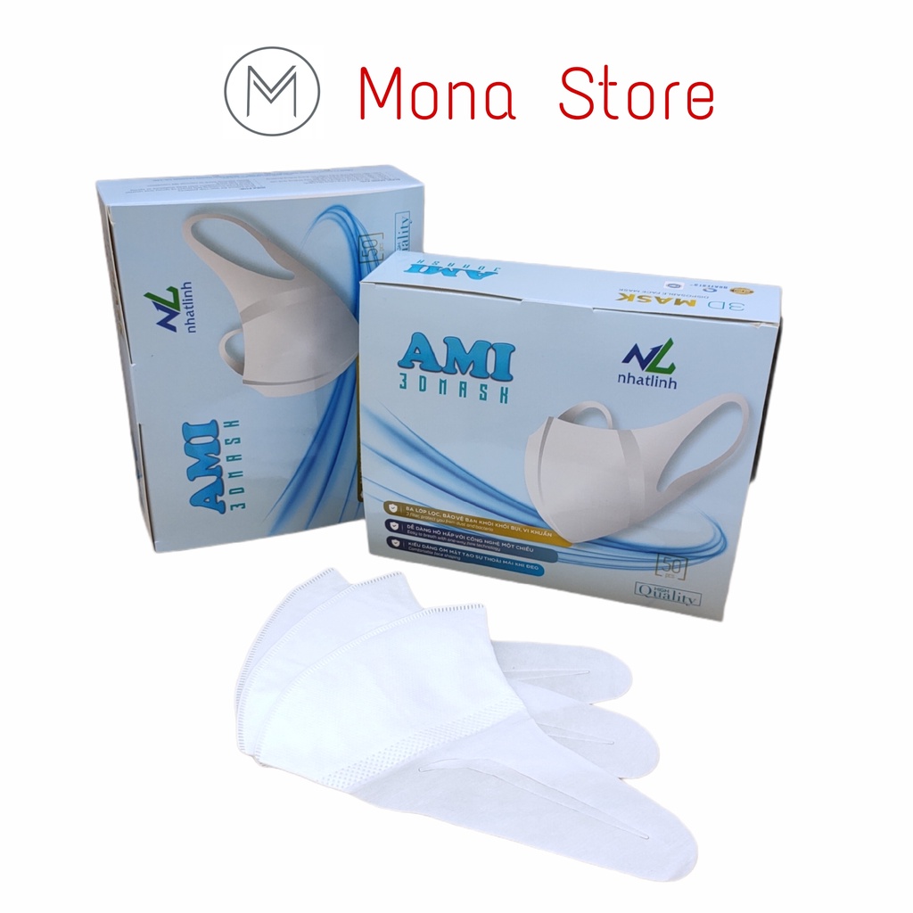 [Mã COSDAY giảm 8% đơn 150K] Khẩu trang 3D Mask công nghệ Nhật hộp 50c - Mona mask store | BigBuy360 - bigbuy360.vn