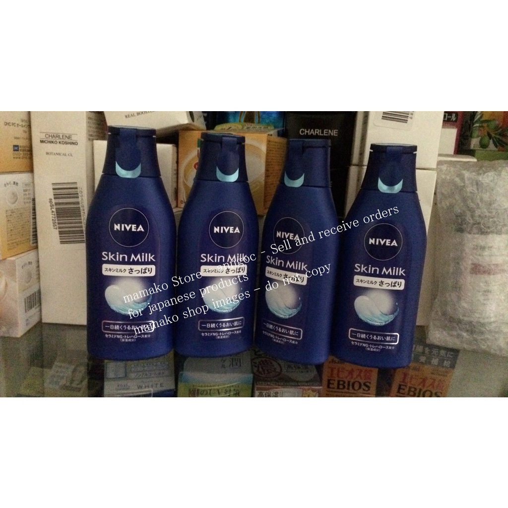 Sữa dưỡng da Nivea Skin Milk Moist 200ml – dành cho da khô/hàng nhật nội địa