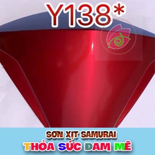 Y138 _ Sơn xịt sơn xe máy Samurai Y138 màu đỏ candy Yamaha _400ML - Brilliant Red