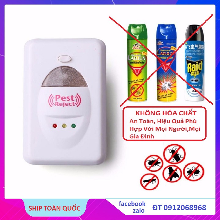 Thiết Bị Đuổi Muỗi, Côn Trùng Pest Rejest Thông Minh An Toàn Cho Sức Khỏe