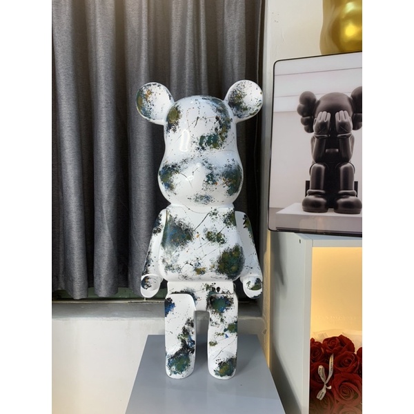 Bearbrick, gấu bearbrick 400%, sz bé 28cm, đủ 3 loại lá mùa thu và vảy sơn