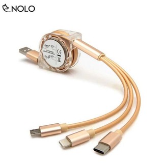CÁP RÚT 3 ĐẦU TIỆN LỢI/ MICRO USB/IPHONE/TYPC/ CAP SẠC