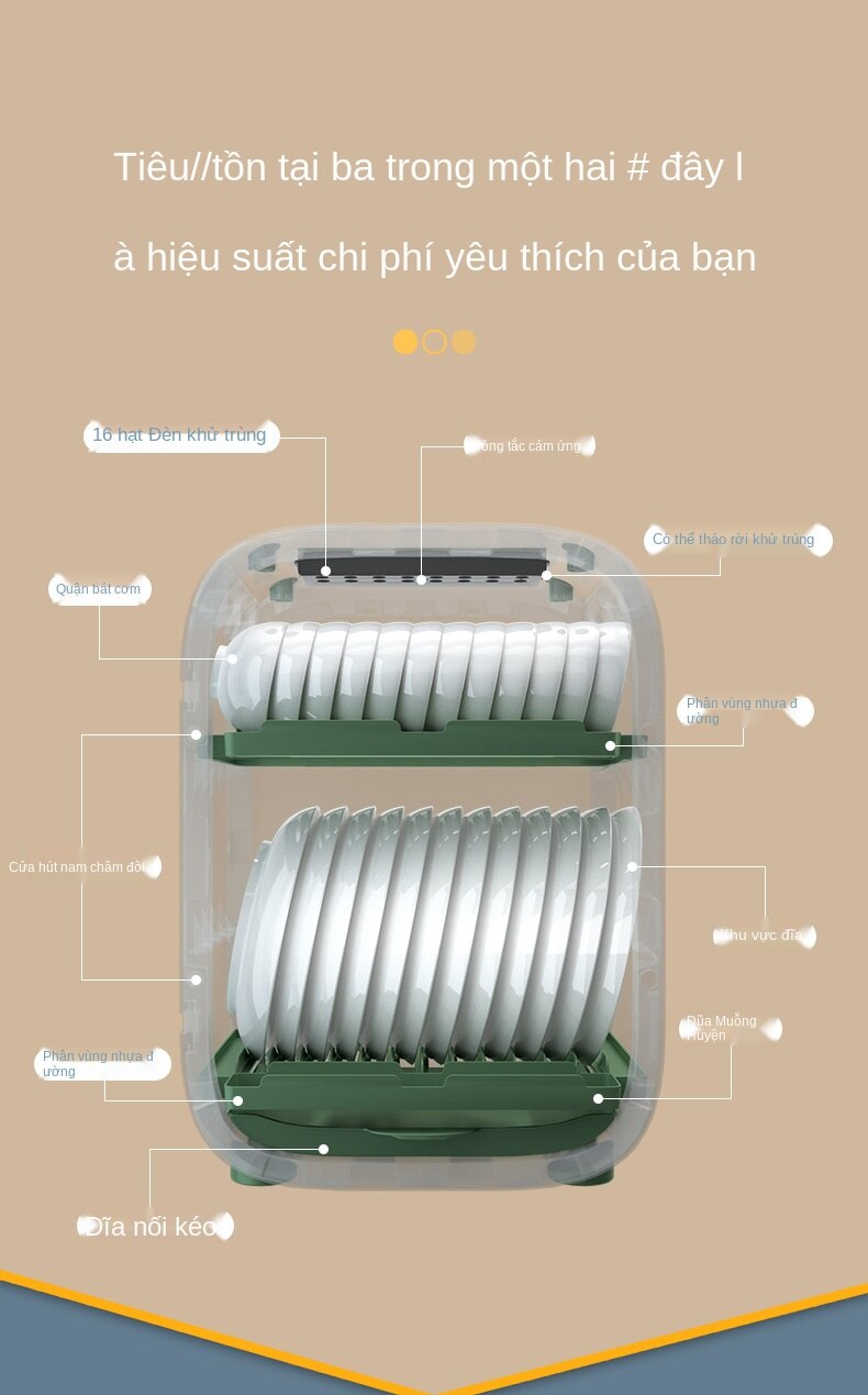 Cống Giá Bát Đĩa  Đồ Ăn Tia cực tím Khử Trùng Tủ Hộp Lưu Trữ Nhà Bếp Diệt Khuẩn Công Suất Lớn | BigBuy360 - bigbuy360.vn