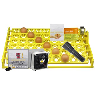 Máy Ấp Trứng Gà Ánh Dương P100 Đảo Tự Động 54 Trứng Tặng Đèn Soi Trứng - Khay nhựa đảo nghiêng, lắp thùng xốp