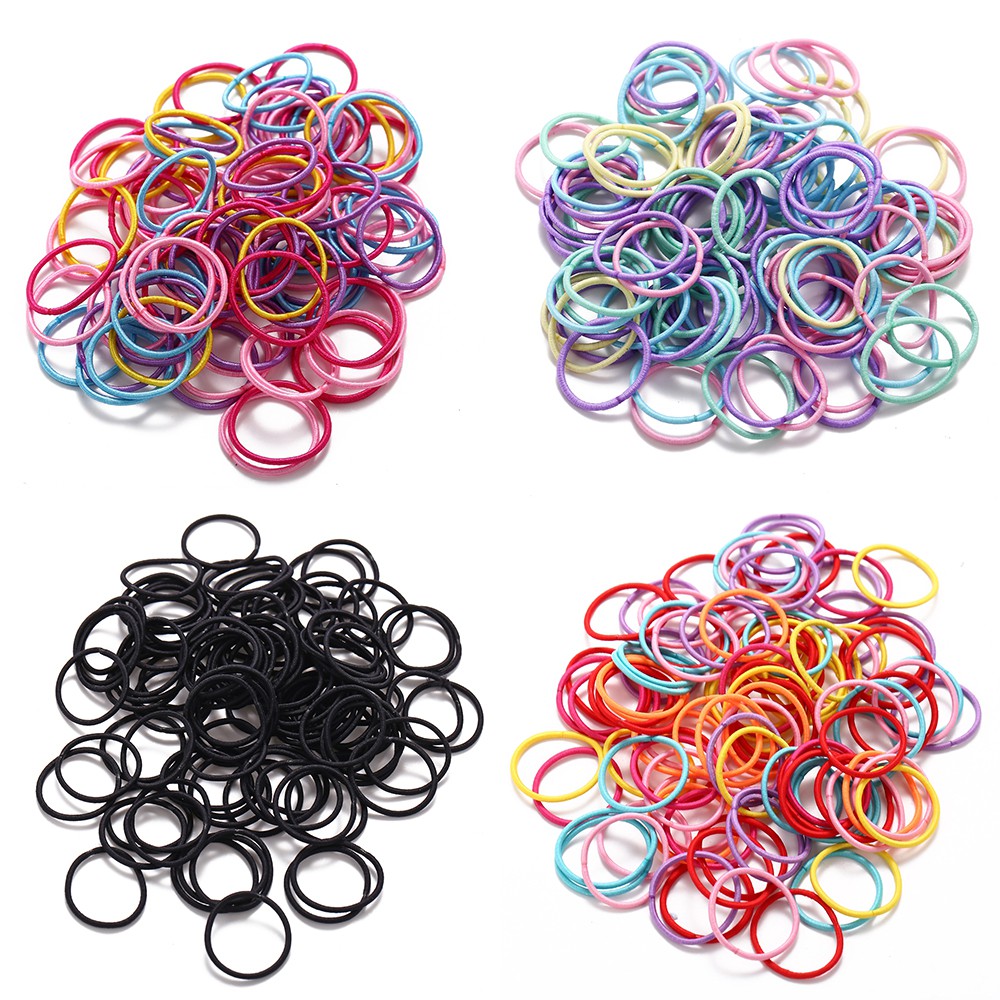 1000 Dây chun buộc tóc AY nhiều màu sắc tiện lợi cho bé gái