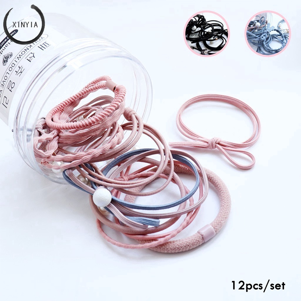 Set 12 dây cột tóc 7 màu