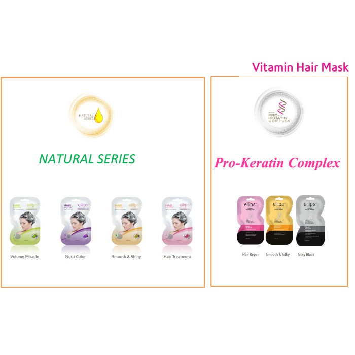 Kem Ủ Tóc Ellips Vitamin Hair Mask nuôi dưỡng tóc phục hồi,chắc khỏe, bồng bềnh óng mượt