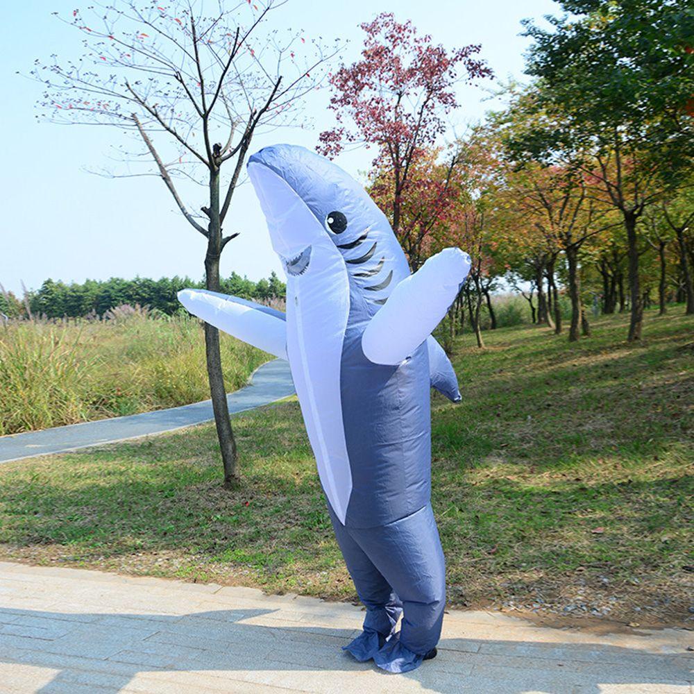 Bộ Đồ Bơm Hơi Hóa Trang Cá Mập Hoạt Hình Vui Nhộn Dành Cho Người Lớn