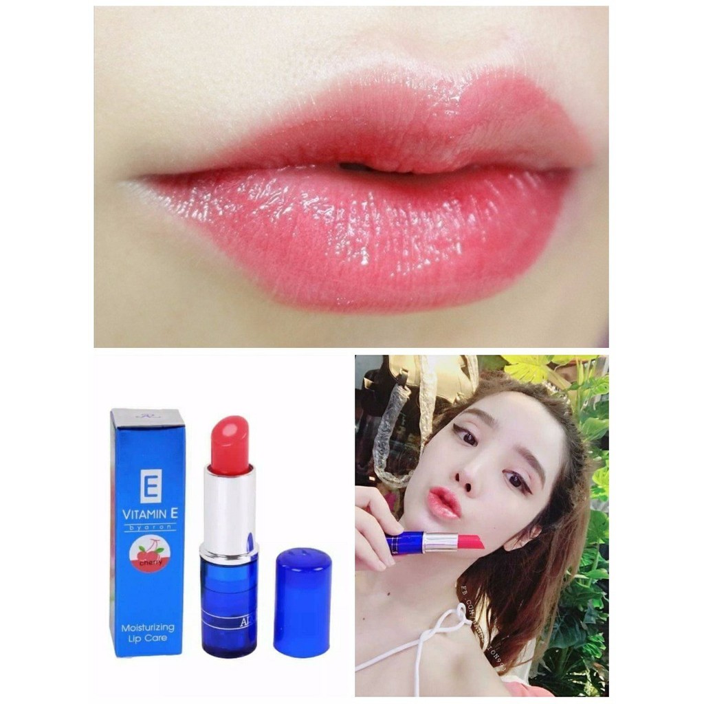 Son dưỡng mềm môi Aron Vitamin E Cherry Thái Lan 3.7g