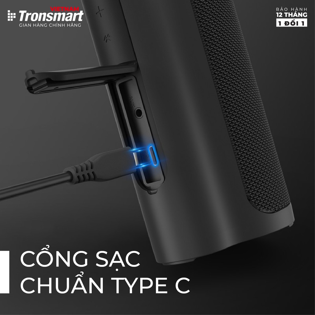 Loa Bluetooth 5.0 Tronsmart Force 2 TM-372360 - IPX7 - 30W - Chip Qualcomm QCC3021 - Hàng chính hãng