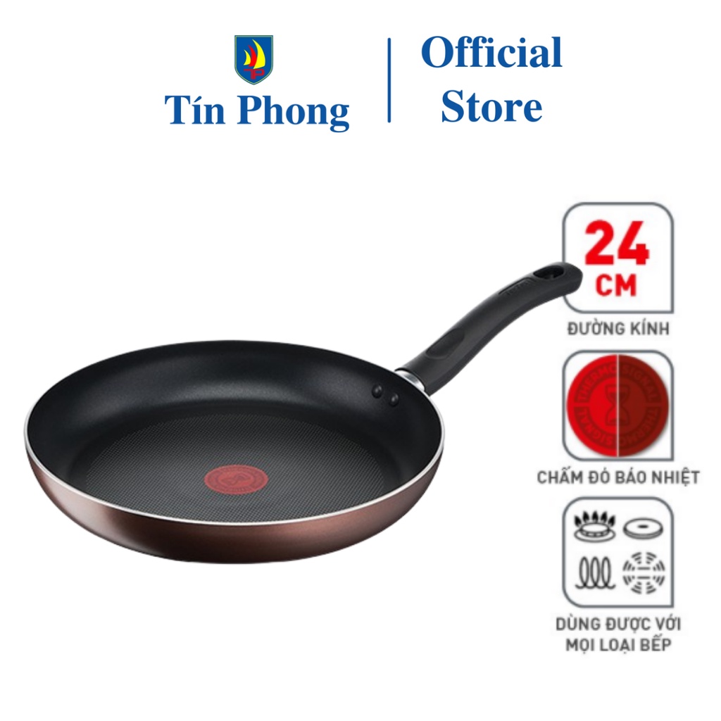 Chảo chiên chống dính Tefal Day By Day 24cm (G1430405) - Dùng mọi loại bếp - bảo hành 2 năm - Hỏa tốc 2h HCM
