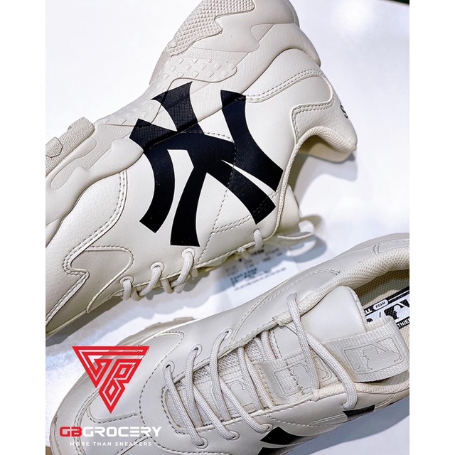 Giày MLB Bigball Chunky NY Yankees Beige - Ảnh thật shop chụp