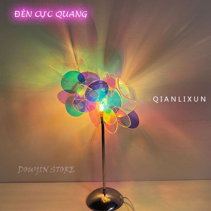 Đèn trang trí cực quang nhiều cánh, đèn bàn phòng ngủ cực quang lãng mạng
