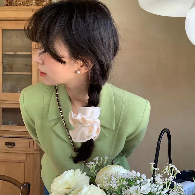 Dây Buộc Tóc Phối Ren Đôi Phong Cách Mới 2022 Thời Trang Chất Lượng Cao