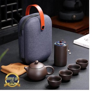 Bộ Bình Trà Có Túi Đựng Đi Du Lịch + Tặng Kèm Khăn Lau Cao Cấp
