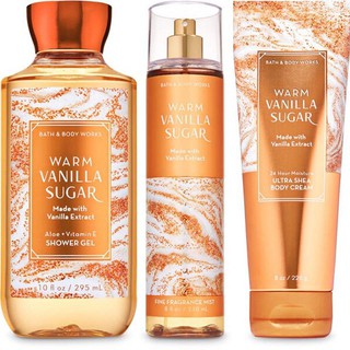 [Auth] Sản Phẩm Tắm Dưỡng Xịt Thơm Toàn Thân Lưu Hương Mịn Da Bath & Body Works - Warm Vanilla Sugar