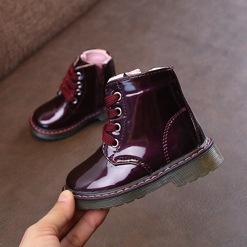 Children's shoes girls boots children Martin boots short boots autumn and winter waterproof boys snow boots small middle children