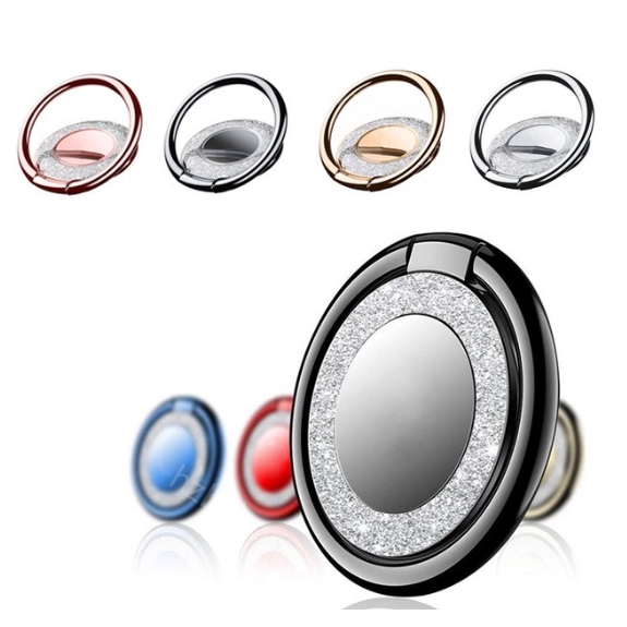 （Bán nóng）Popular 360-degree magnetic phone ring bracket, metal finger holder for anti-fall magnetic phone