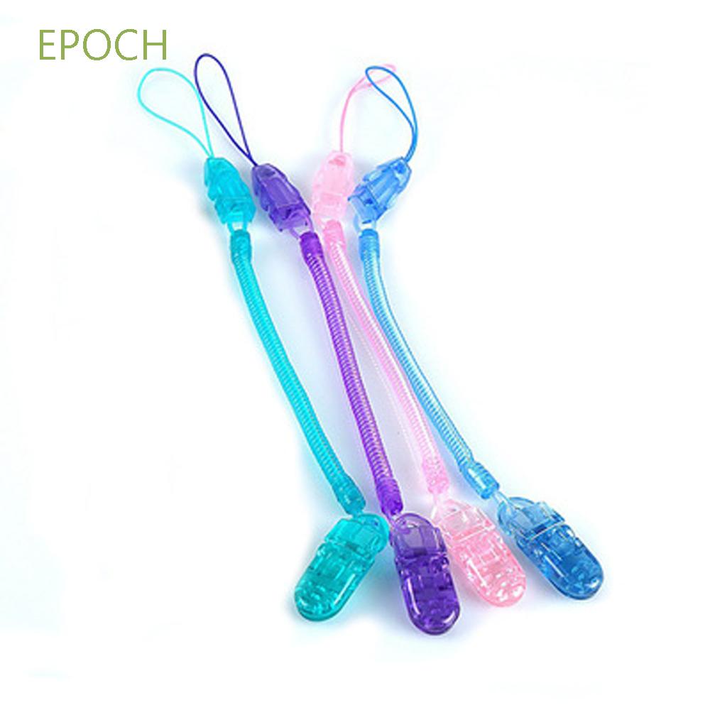EPOCH Toddler Teether Chain Retractable Dummy Pacifier Chain Pacifier Clips Pacifier Holder Strap Pacifier Accessories Elastic Spring Pacifier Strap Extendable Infant Soother Nipple Clip/Multicolor