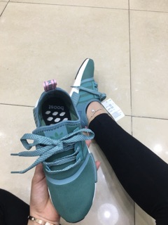 Giày thể thao Sneaker nmd xanh mint( tặng móc khoá giày )