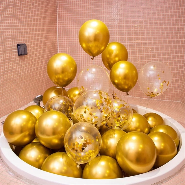 Bán Chạy 10 Cái Bong Bóng Latex Màu Vàng Hồng Trang Trí Tiệc Sinh Nhật Tiệc Cưới Sinh Nhật Bé Helium