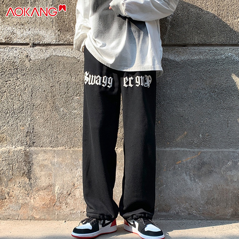 Quần dài thể thao AOKANG in chữ phong cách hip hop cá tính cho nam