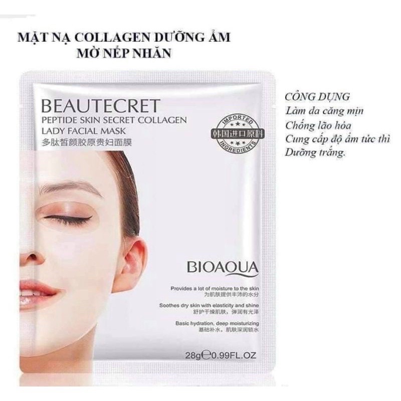 MẶT NẠ THUỶ TINH TRONG SUỐT - THẠCH COLLAGEN BIOAQUA