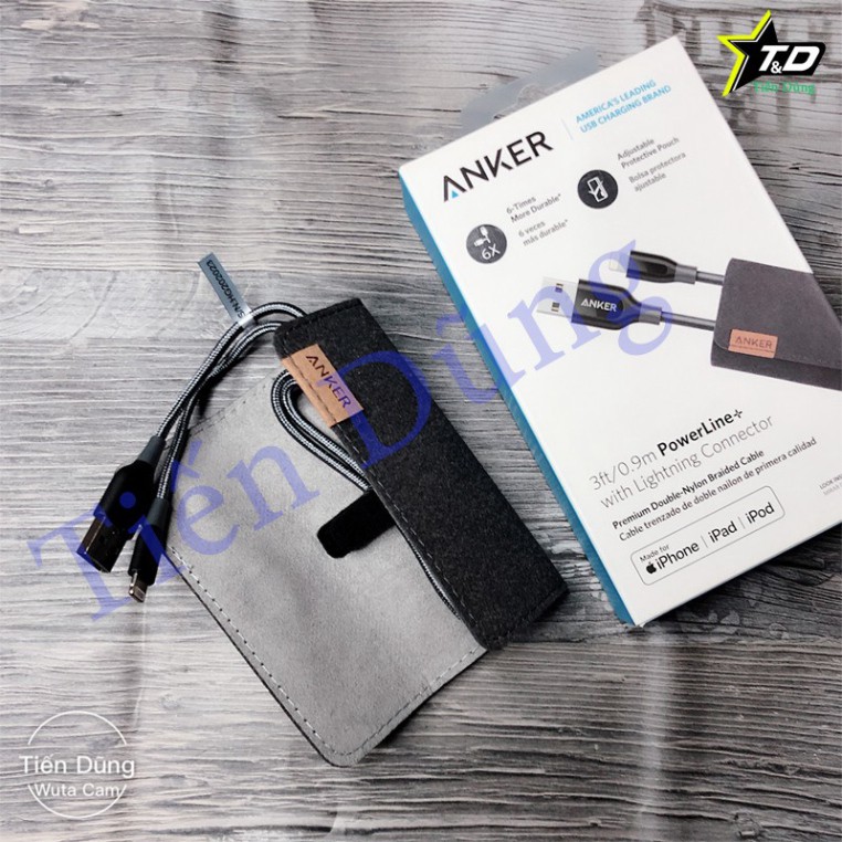 Dây sạc lightning Anker Powerline+ A8122 - Cáp sạc anker a8122 sạc nhanh siêu bền chịu được trọng lượng 80kg ♥️♥️