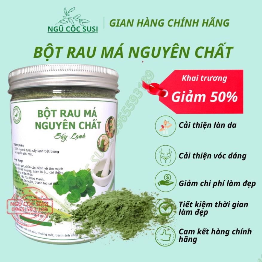 Bột Rau Má Nguyên chất ❤️𝑭𝒓𝒆𝒆𝒔𝒉𝒊𝒑❤️ Bột Rau Má sấy lạnh tự nhiên loại 250g